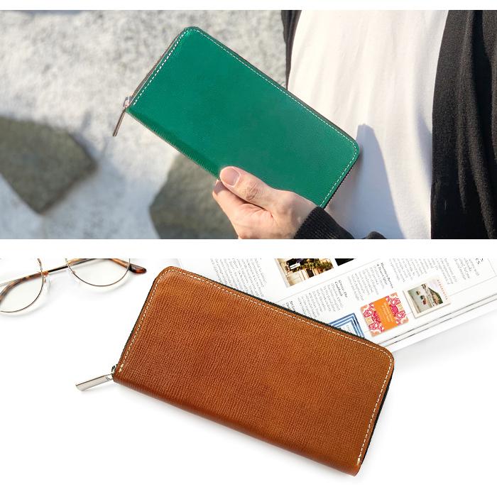 財布 長財布 メンズ レディース 本革 男の型押し ラウンドファスナー