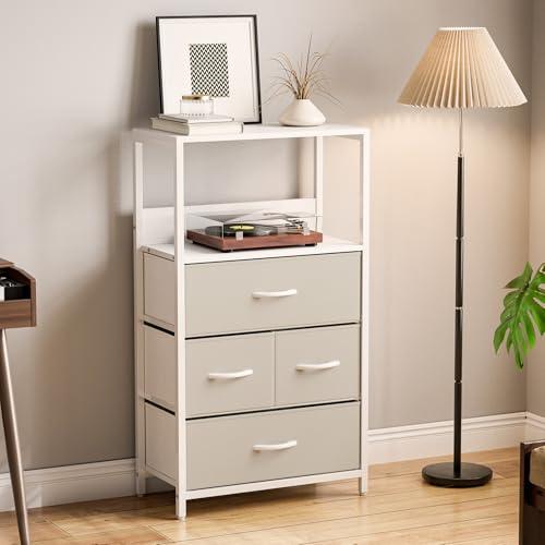 IKIFLY チェスト 棚付き 収納チェスト タンス キャビネット引き出し