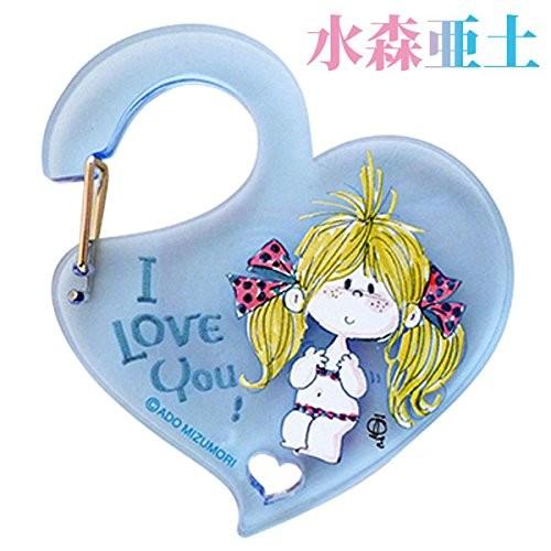 水森亜土 あどちゃん アクリルカラビナ キーホルダー（リング3コ付き