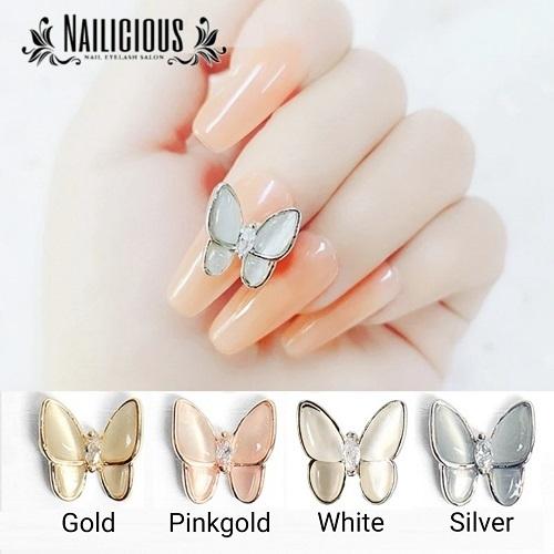 メール便OK】蝶々 パーツ ちょうちょ ネイル 蝶 バタフライ 全4色