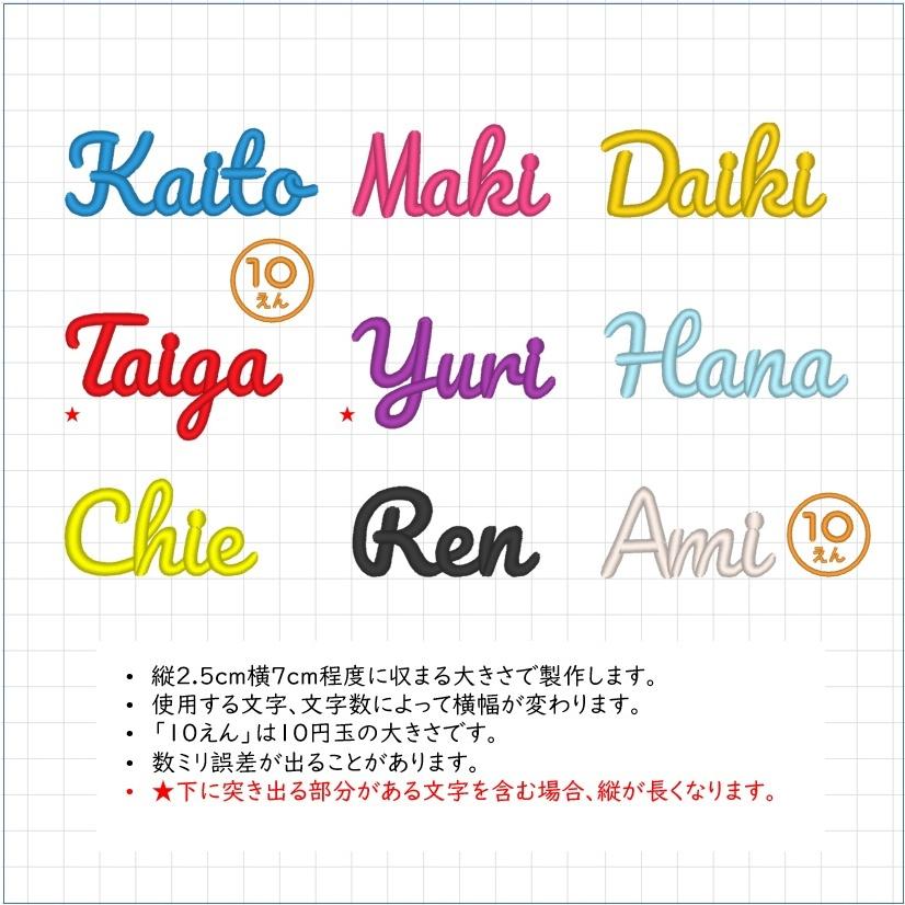 アルファベットのお名前ワッペンII 5文字まで セミオーダーメイド