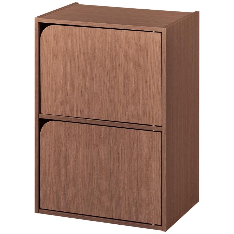 ニトリ（NITORI） 連結できるカラーボックス Nカラボ 扉付き 2段