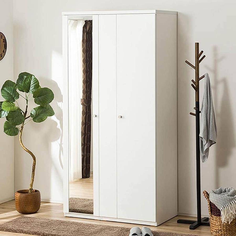 ニトリ（NITORI） ワードローブ(クエスT 100WR WH) ニトリ期間限定：4