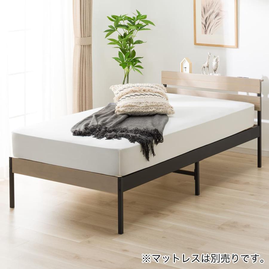ニトリ（NITORI） すのこシングルベッドフレーム(XB101 LGY/BK) スノコ