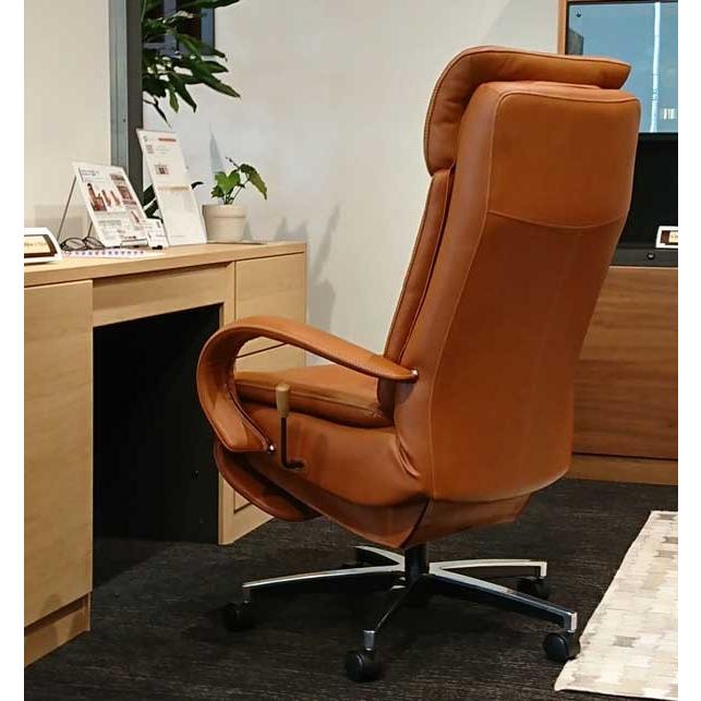 カリモク家具（KARIMOKU FURNITURE） 開梱設置 本革張りハイバック