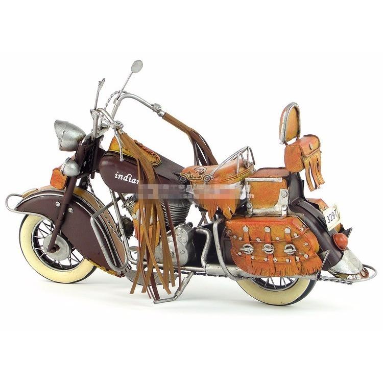 オートバイ Indian motorcycle 年 レトロ ブリキ製 ビンテージバイク