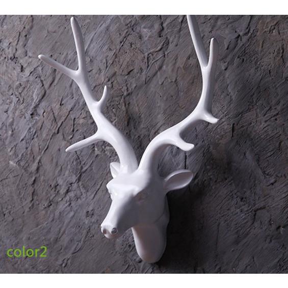 壁飾り 壁掛けオブジェ インテリア シカ リビング 玄関 アニマルヘッド