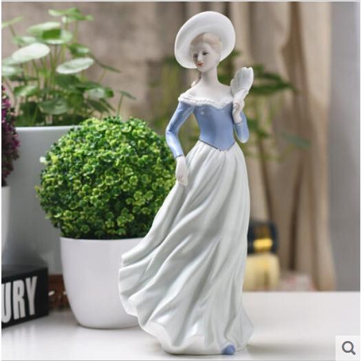 陶器 置物 西洋陶器 北欧磁器 陶器製人形 お姫様 人形 陶器置物 洋風