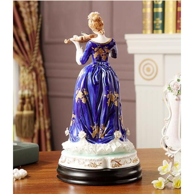 陶器 置物 西洋陶器 北欧磁器 陶器製人形 お姫様 陶器人形 陶器置物