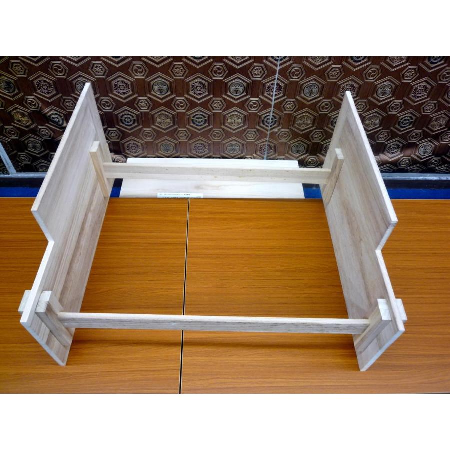 ひなまつり☆飾り台単品☆25号2段 組み立て式 桐白木 飾台(横幅