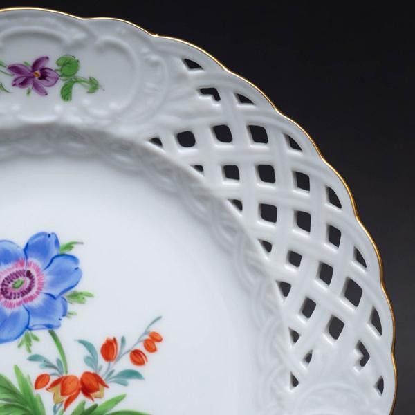 マイセン ベーシックフラワー（二つ花） 16cmメッシュプレート