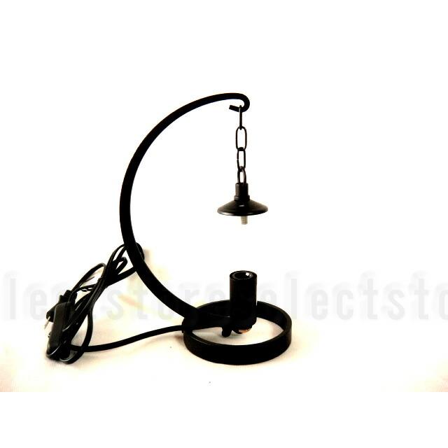 最安値挑戦中☆H22.5cmステンドグラス専用吊り型ランプベースE12