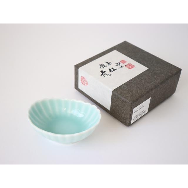鍋島虎仙窯 鍋島青磁 菊豆鉢 / 菊楕円豆鉢 : 雑貨のお店セレクト