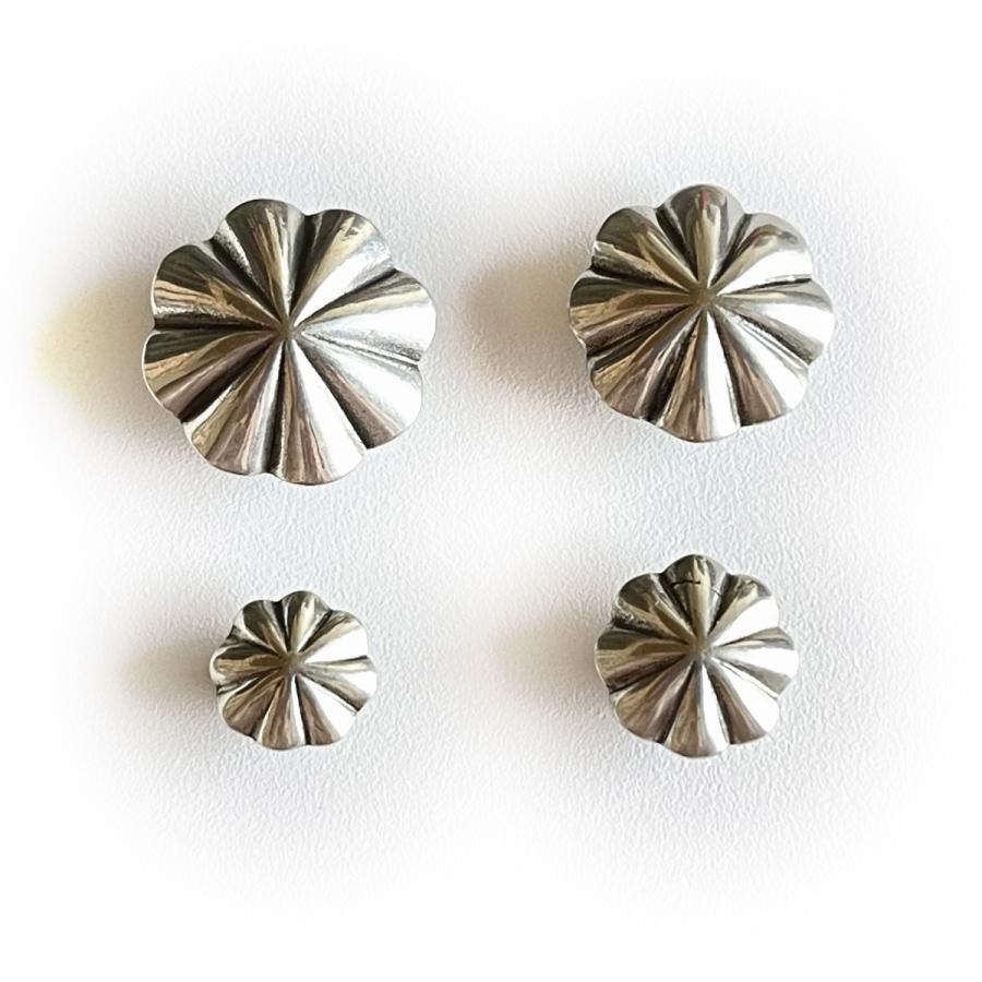 コンチョ ネジ式 15mm白銅製 レザークラフト財布手芸飾り用ボタン