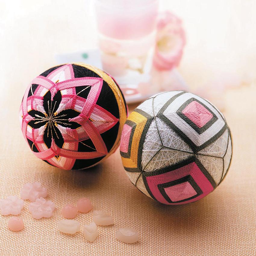 クラフト 和調手芸 手まりキット ますかがり・八重咲きの桃 : 手芸材料