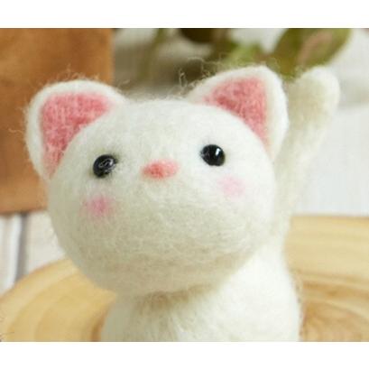 フェルト手芸スターターセット付き ねこ お友だち 手作りキット 羊毛