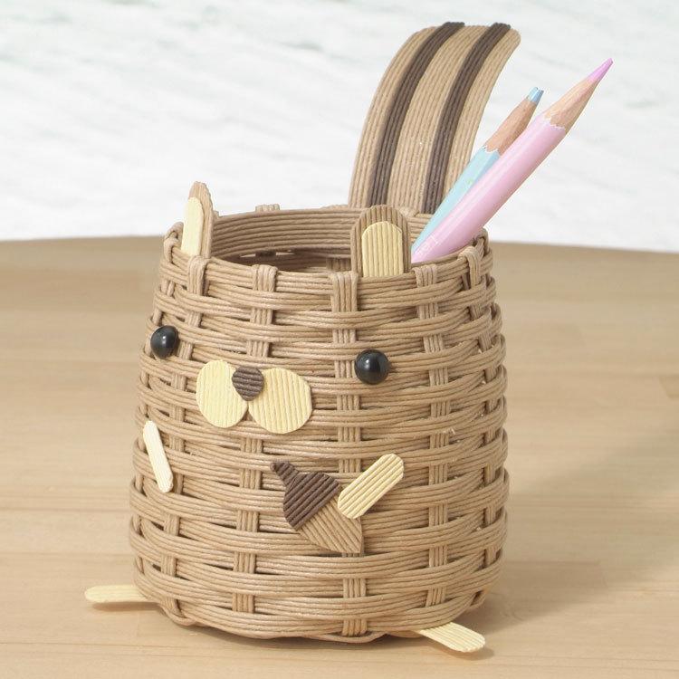 自分で作る シマリスのペン立て 手作りキット 小物入れ 自由研究 エコ