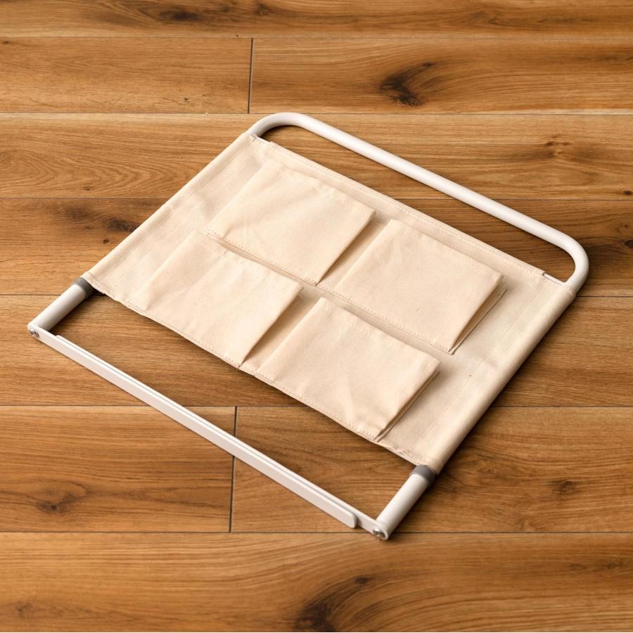 収納ポケット付き ベッドガード 東谷 SGS-69WH ホワイト 白 ベッド