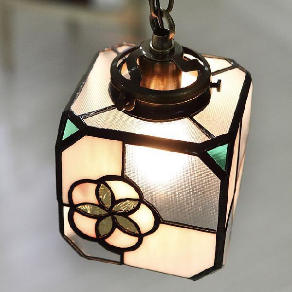 ペンダントライト ステンドグラス ガラス アンティーク 和風 梅 花