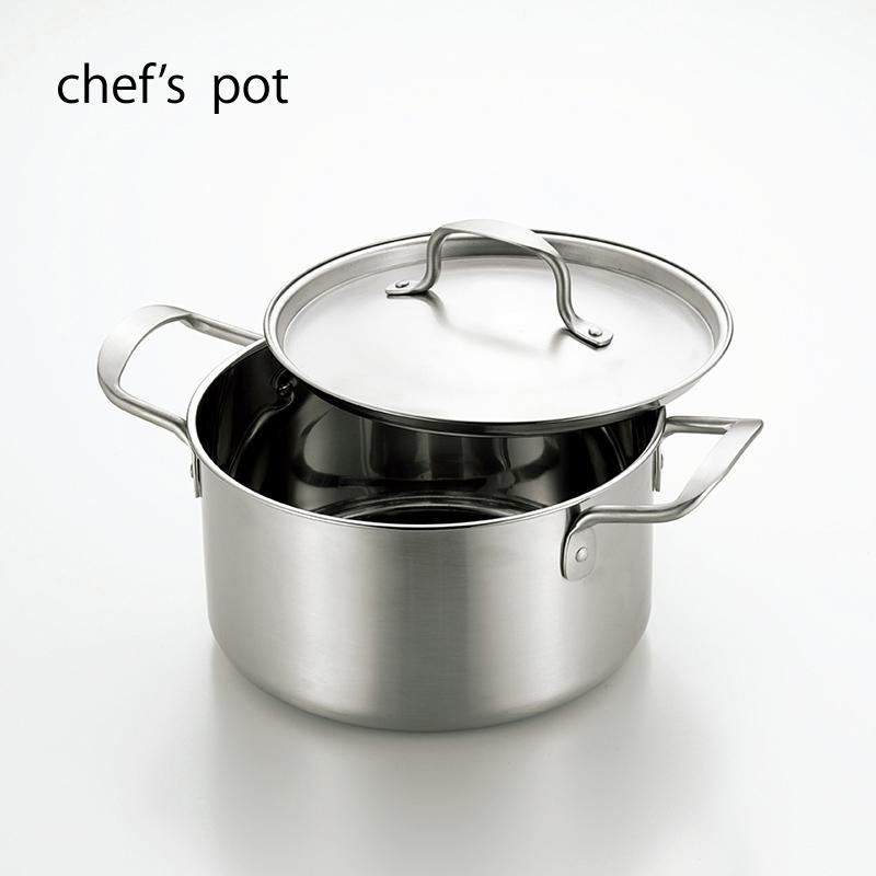 両手鍋 シェフズポット ステンレス 深型両手鍋20cm CPW-200 満水容量約