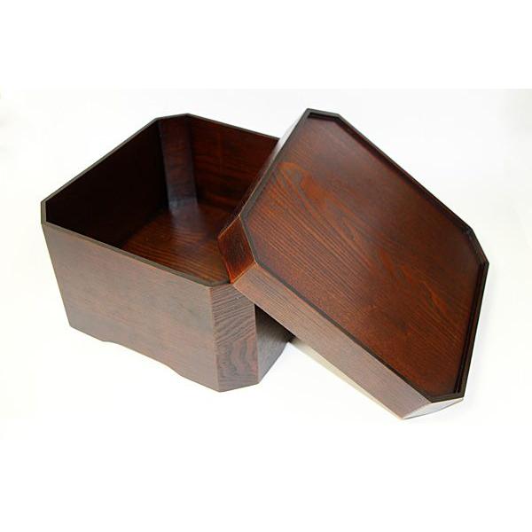 箱膳 隅切 お膳 漆塗り 木製 漆器 茶櫃 お盆 道具入れ 食事 和 食器