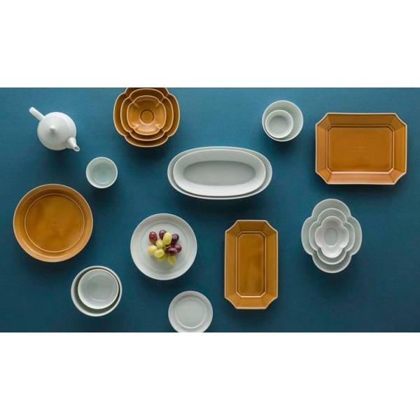 美濃焼 深山(miyama.) 瑞々 8寸すみきり長皿 うす飴(24.5x14.5cm) 日本