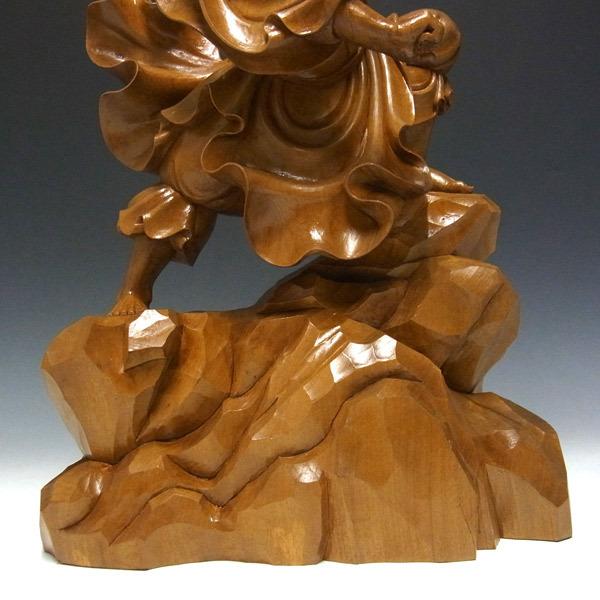 木彫り 達磨大師 高さ61cm 摺り漆仕上げ 置物 楠製 だるま : 仏像と