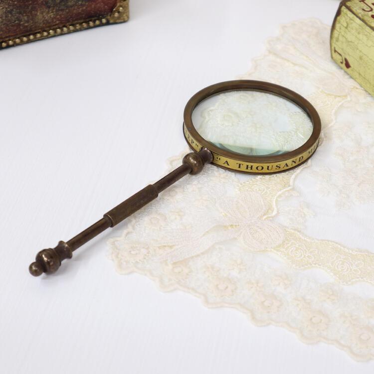 真鍮製 ルーペ アンティークゴールド インテリア オブジェ クラシック