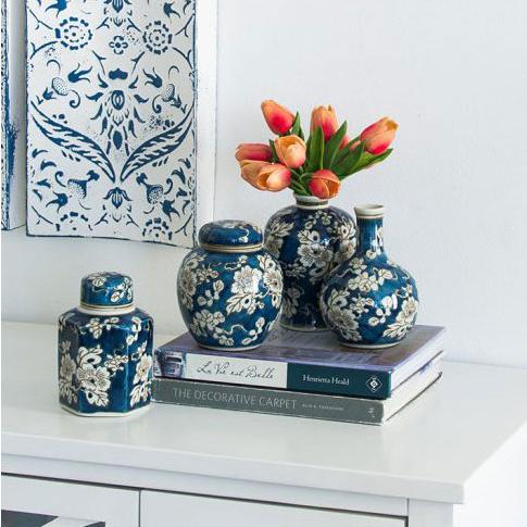 シノワズリ 小瓶 4個セット オリエンタル フラワーベース インテリア