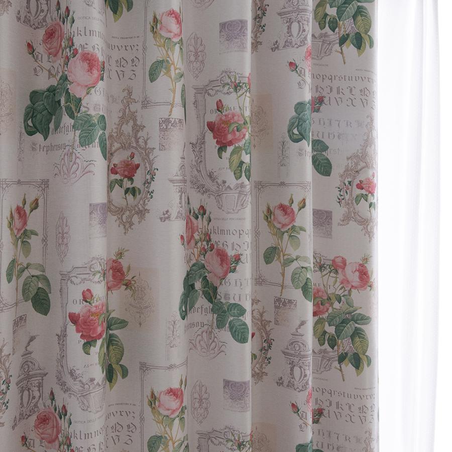 限定日P5倍》即納 幅100cm 遮光厚地カーテン ルドゥーテ 2枚組