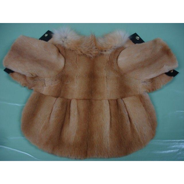 小型犬 毛皮 コート ウィゼル ナチュラル 4号サイズ : ファーリアー