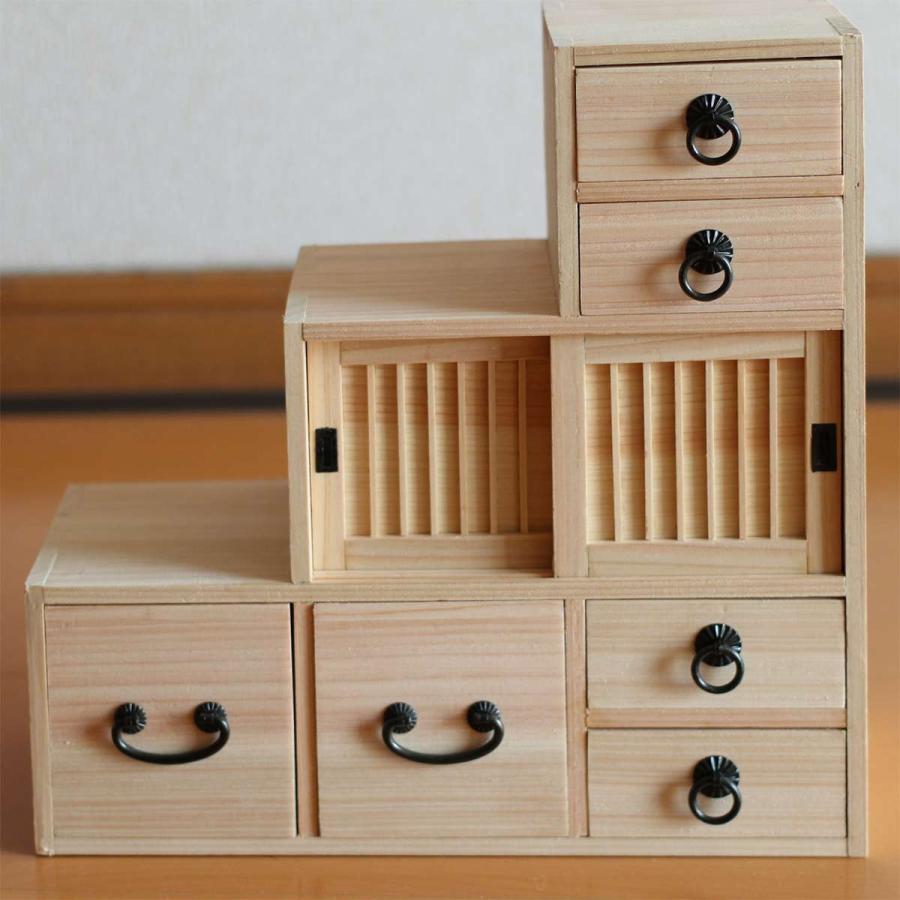 小物入れ 手作り 木製 ミニチュア 雑貨 1点もの 階段箪笥 : ウィズ