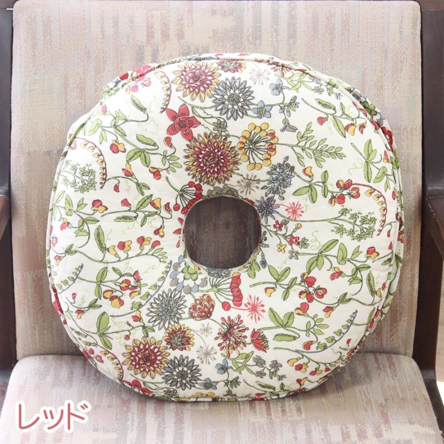 花柄 円座 ドーナツ型 クッション 直径 40cm : 植田蚊帳Yahoo!店