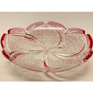 江戸切子 TD001瀧澤硝子工芸 江戸切子伝統工芸士・瀧澤利夫作 飾り皿