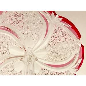 江戸切子 TD001瀧澤硝子工芸 江戸切子伝統工芸士・瀧澤利夫作 飾り皿