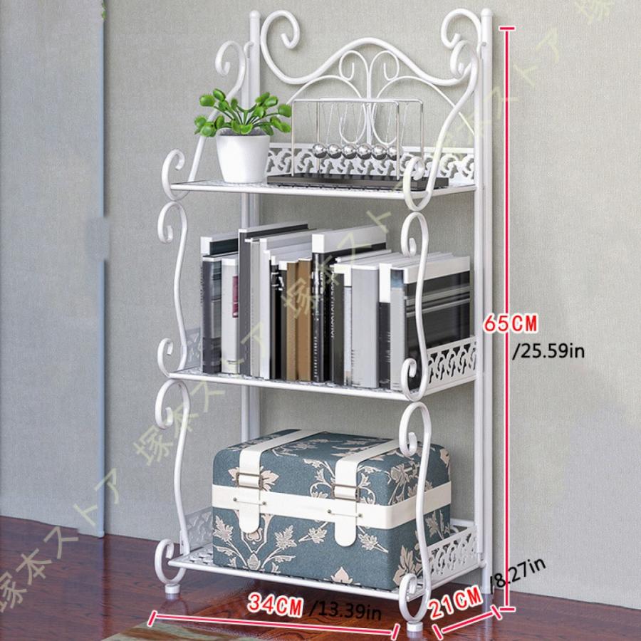 ブラックアイアンラック 3段 花台 フラワースタンド アイアン 黒