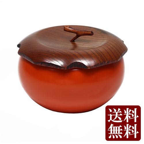 大阪長生堂 木製 菓子皿 菓子うつわ 菓子 器 菓子鉢 山中塗 柿型 直径