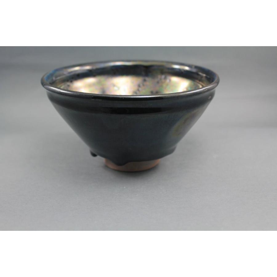 瀬戸焼 窯元 手作り 窯変天目釉 抹茶茶碗 作品1 木箱入り : やきもの