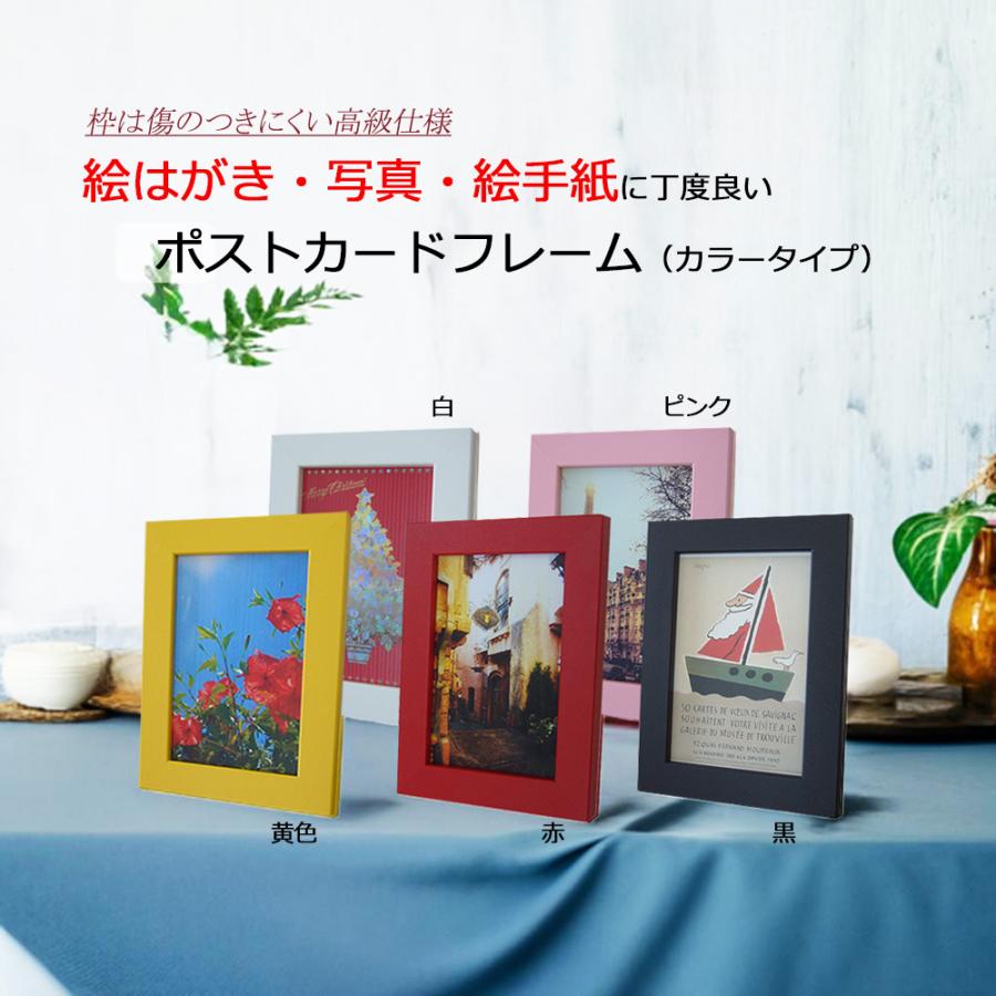 ポストカード フレーム 100×148mm対応 カラータイプ 選べるマット調5色