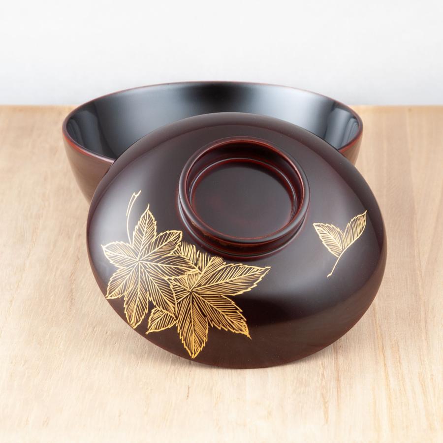 吸い物椀 吸物椀 蓋付き 吸物碗 木製 日本製 漆塗り 沈金 高級 お椀