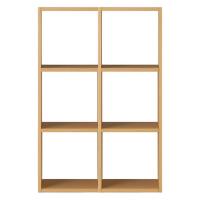 LOHACO - 無印良品 スタッキングシェルフセット 3段×2列 オーク材 幅82