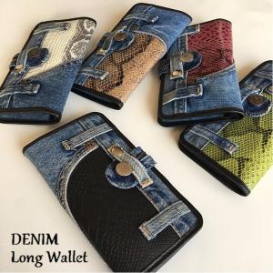 デニム 財布 二つ折り ショートウォレット B ラウンドファスナー ミニ