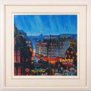 花 絵画 アネモネ リトグラフ 版画 ピエール・ボンコンパン 「花瓶