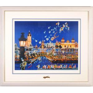 ドイツ 風景画 絵画 水彩画 内藤謙一 「ハイデルベルク・3」 額付き