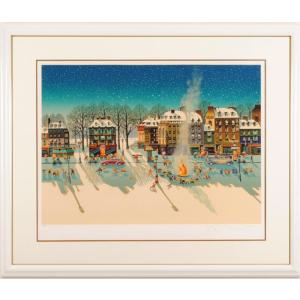 ヒロ・ヤマガタ 桜島 絵画 風景画 鹿児島 インテリア シルクスクリーン