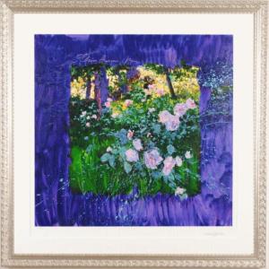 ホアキン・トレンツ・リャド ジヴェルニーの若枝 花 絵画 薔薇 シルク