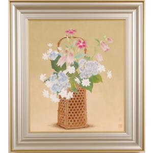 奥西賀男 『パンジー』 油絵・油彩画 F4(4号) : 内田画廊 - 通販