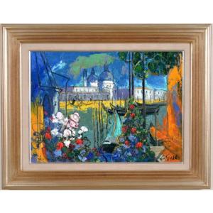 絵画 アクリル画 心象風景画 インテリア プレゼント 田原健二 「花の