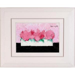 百合 絵画 花 油絵 油彩画 小室浩 「箱根百合」 額付き : アート