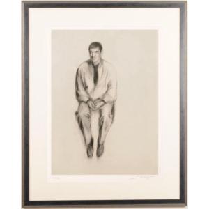 福山小夜 瞬間・2 高倉健 絵画 銅版画 エッチング インテリア